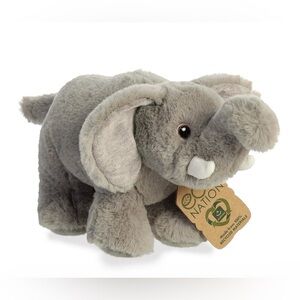 NWT Aurora Eco Elephant Plush Toy- 10.5”, all recycled materials